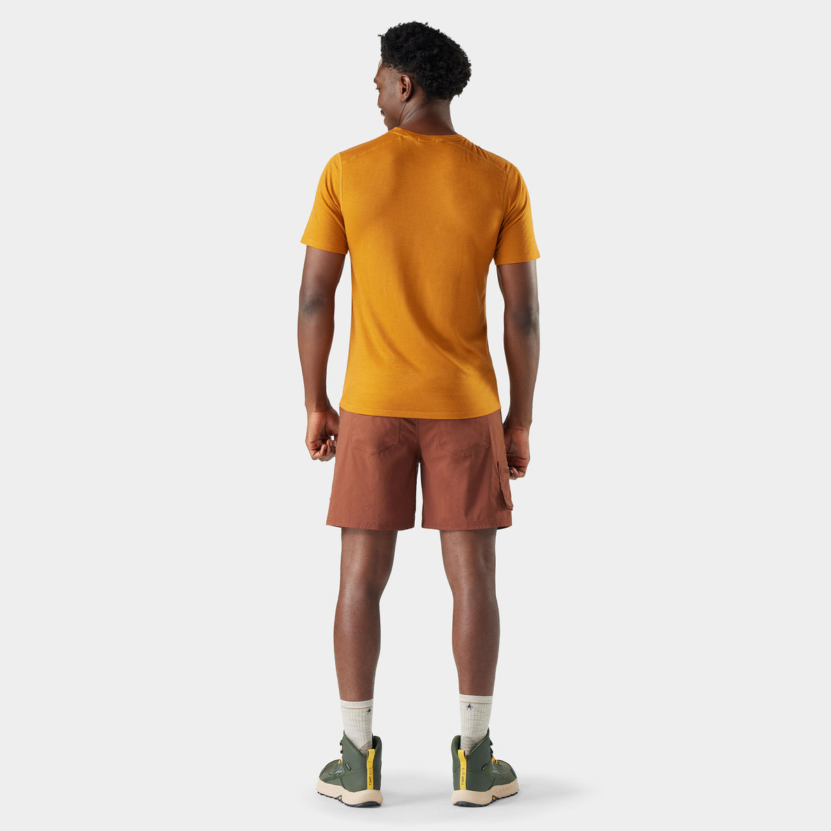 Men's Merino Short Sleeve Tee Sable Brown Mountain - 2
