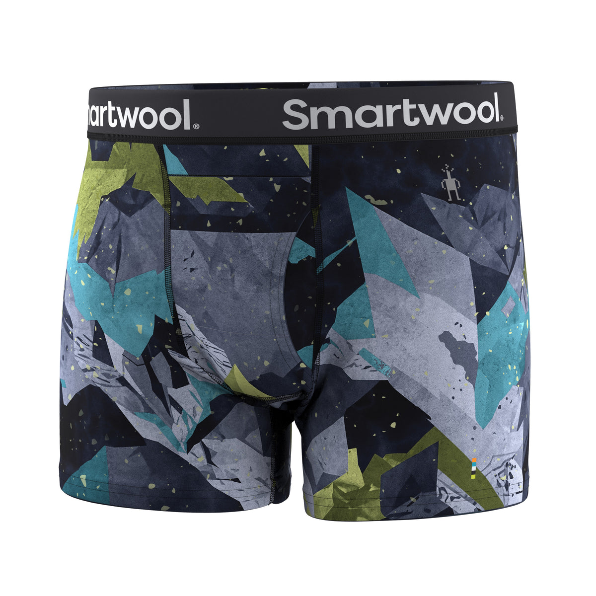 Men's Merino Print Boxer Brief Blue Summit Sector - 3