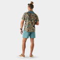 Men's Everyday Short Sleeve Button Down Multi Floral Party - ver - 2