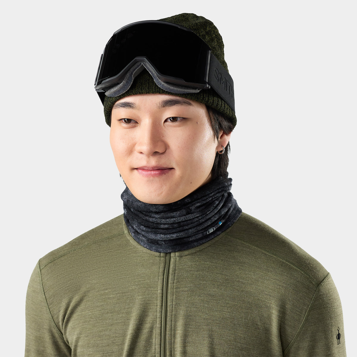Thermal Merino Long Neck Gaiter Black Tie Dye - ver - 1