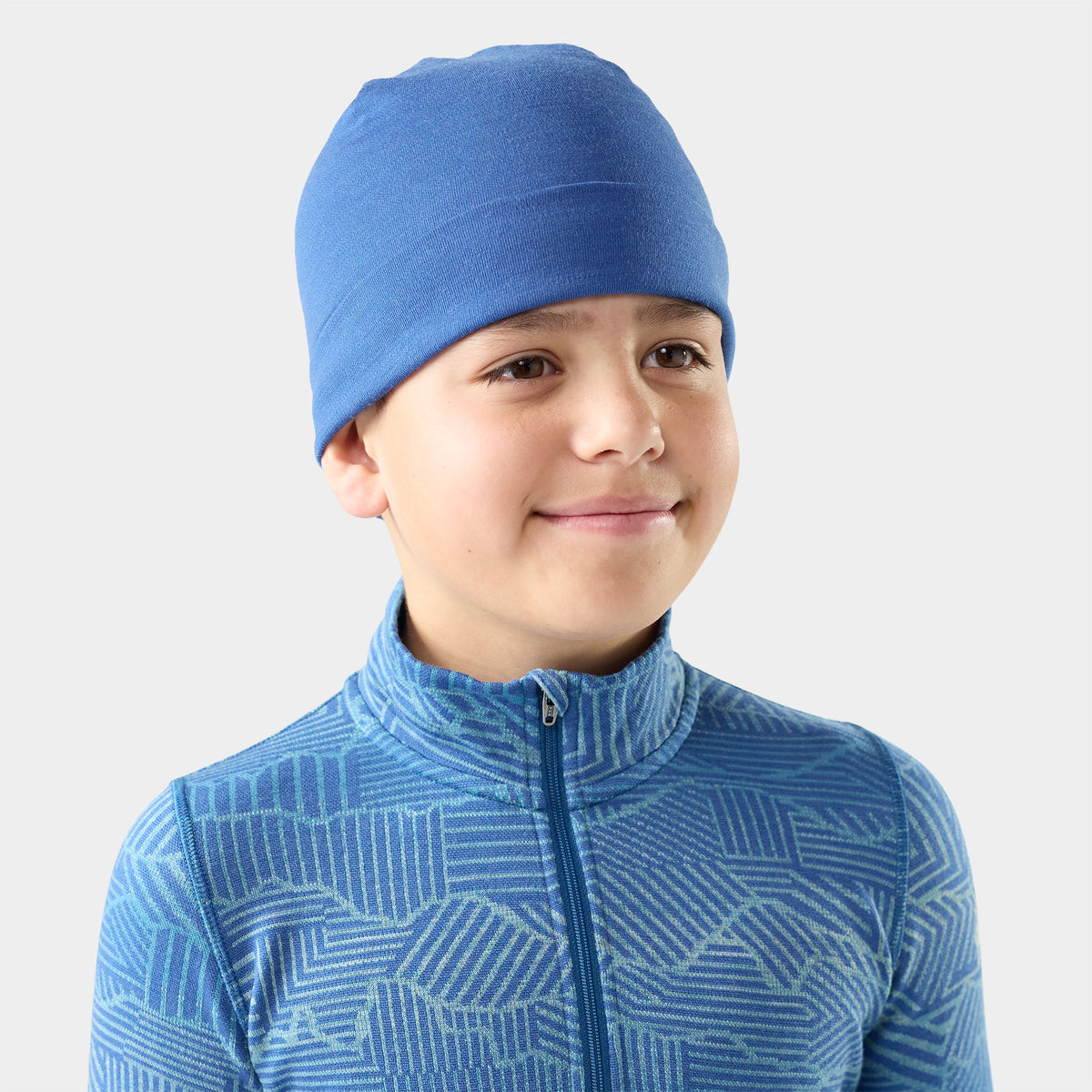Kids' Thermal Merino Reversible Cuffed Beanie Royal Indigo - ver - 3