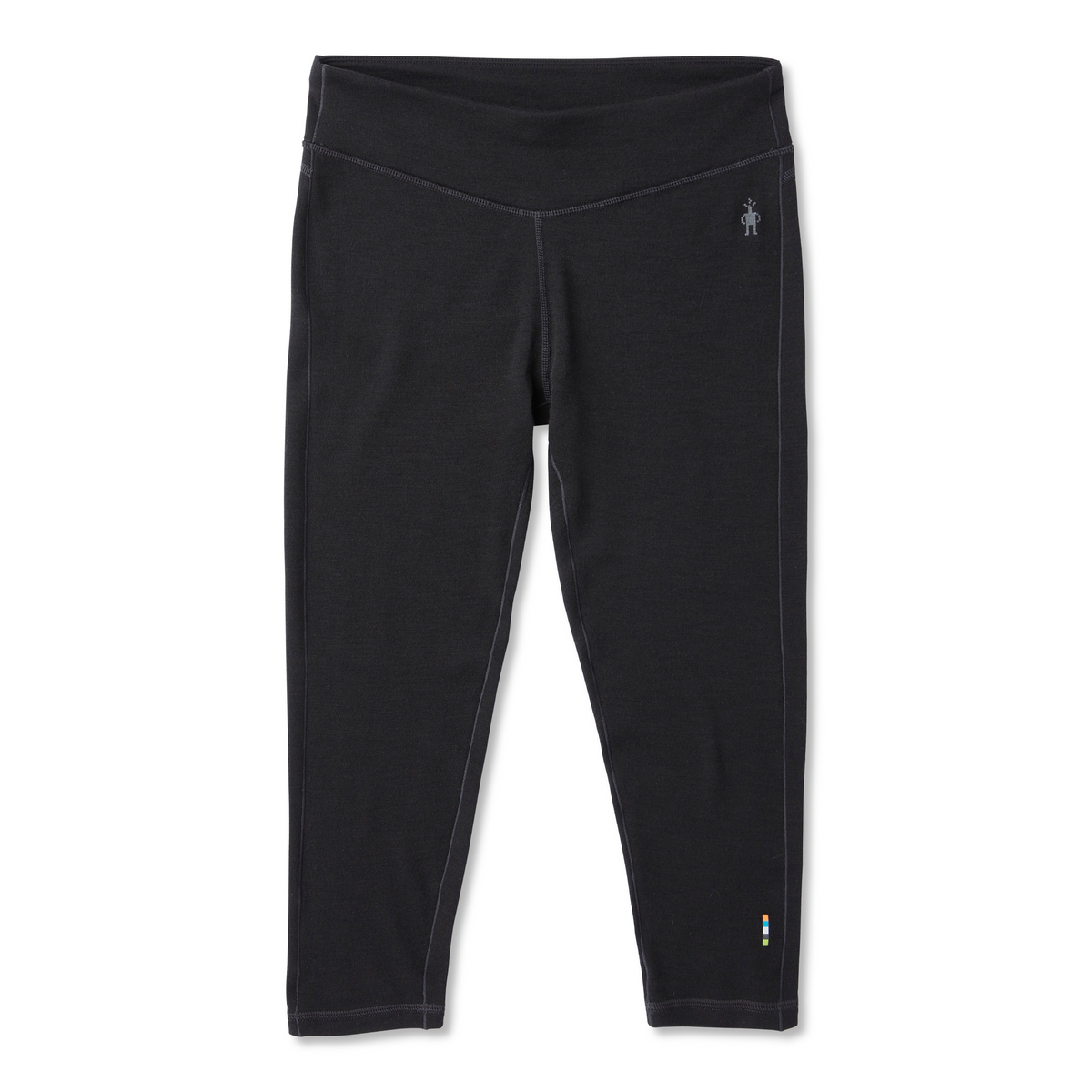 Women's Classic Thermal Merino Base Layer 3/4 Bottom Black - ver - 3