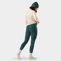 Women's Classic Thermal Merino Base Layer Bottom Dark Teal Heather - ver - 2