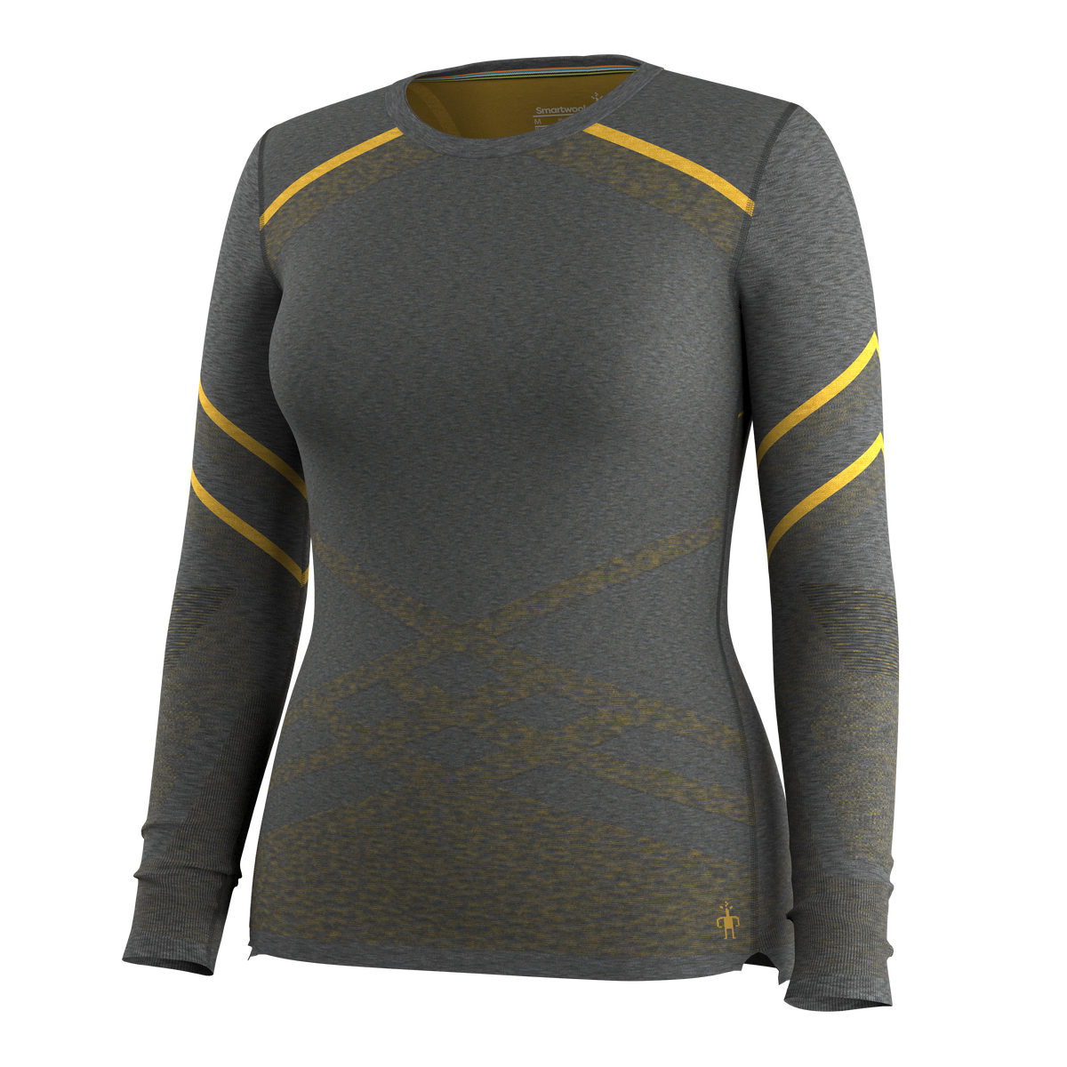 Women's Intraknit™ Thermal Merino Base Layer Crew Charcoal-Bronze Olive - ver - 5