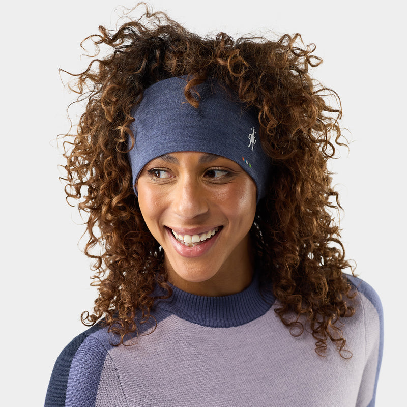 Thermal Merino Reversible Headband - Nightfall Blue Heather / One Size