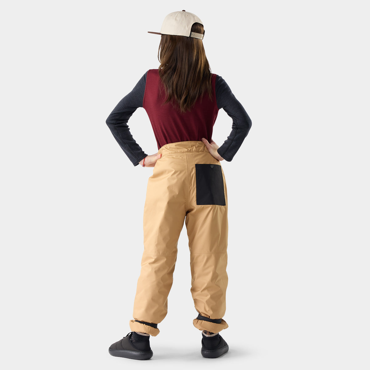 Kids' Classic Thermal Merino Base Layer Crew Cherry Lacquer - ver - 2