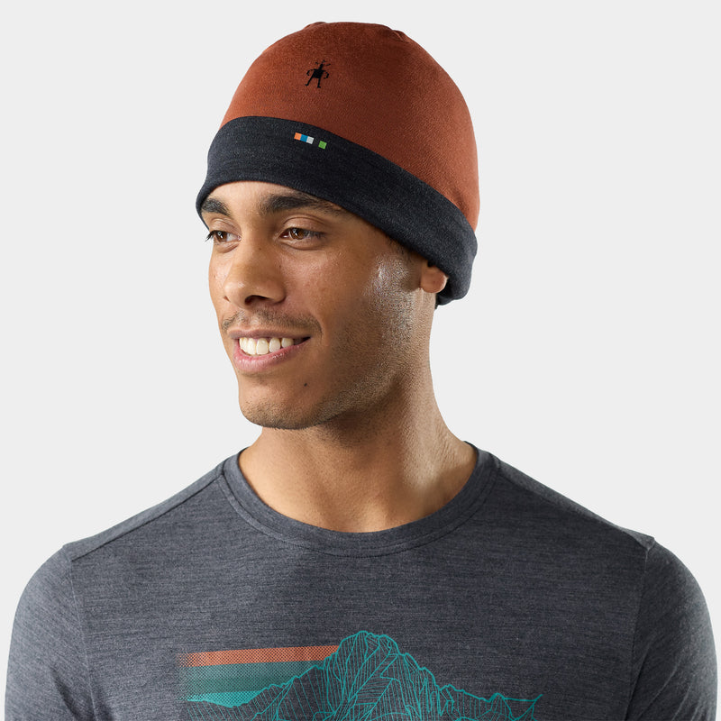 Thermal Merino Reversible Cuffed Beanie - Burnt Sienna / One Size